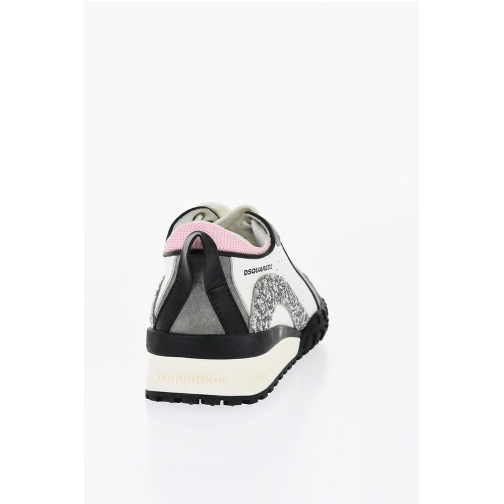 Кроссовки LEGEND из замши и кожи с блестящими деталями Dsquared2, Black and White — фото 2