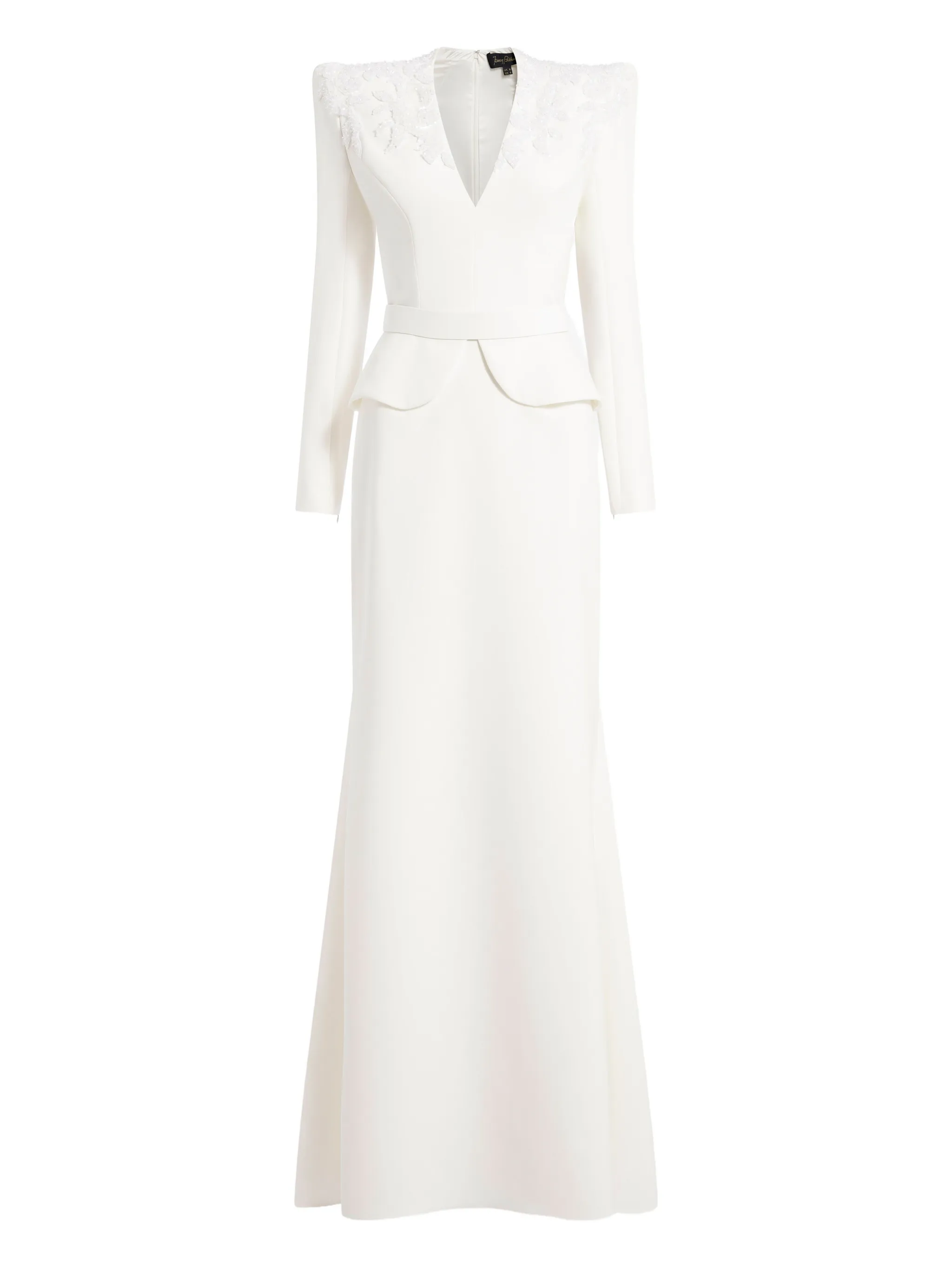 

Макси-платье ночного цветения, расшитое бисером Jenny Packham, белый