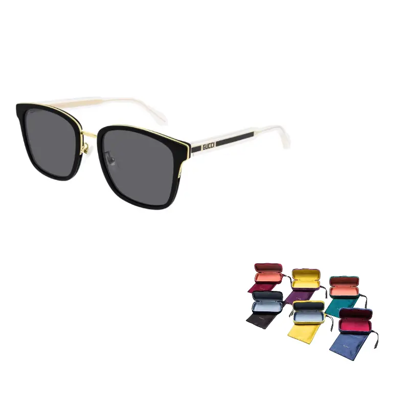 

Очки солнцезащитные Gucci Unisex с чехлом, белый / черный
