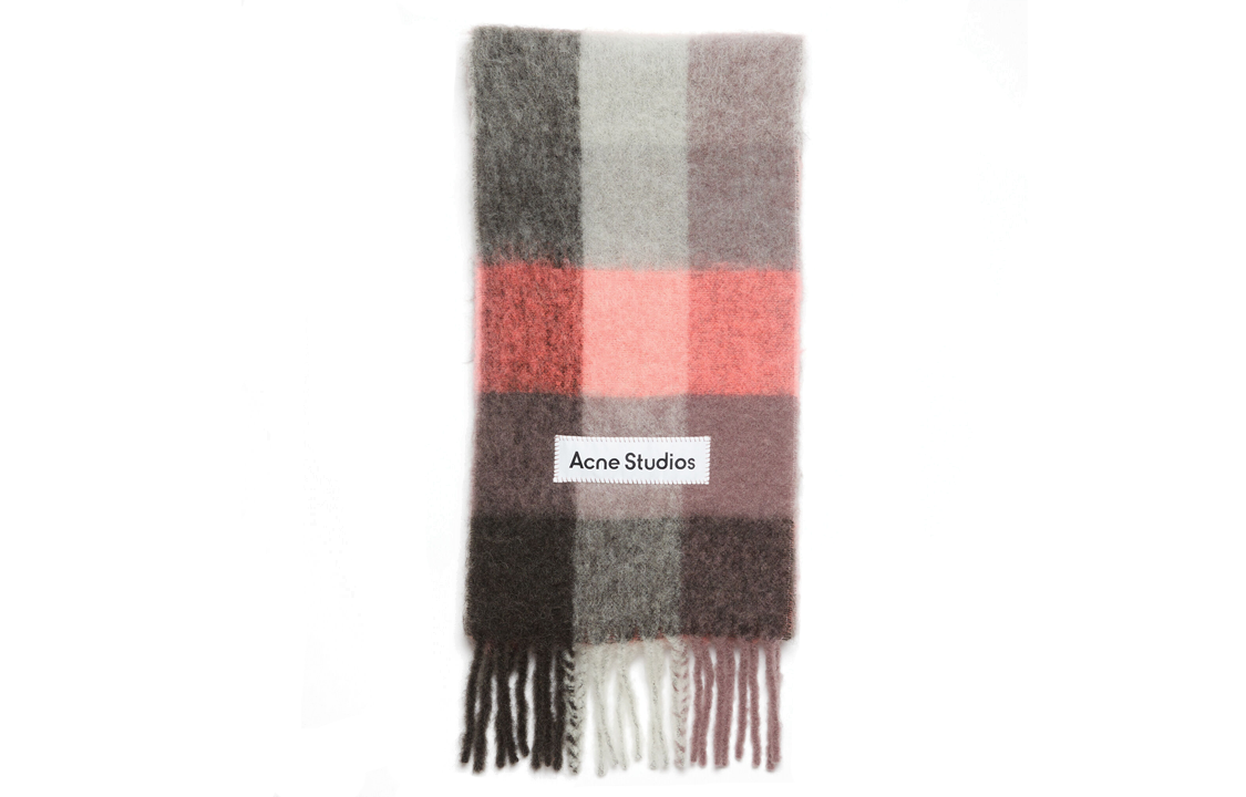 

Клетчатый шарф с вышитым логотипом Acne Studios
