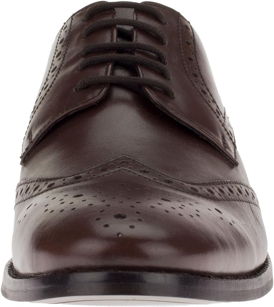 Мужские кожаные туфли DTI GV Executive на шнуровке Tyson Wingtip Oxford Dti Darya Trading, коричневый — фото 2