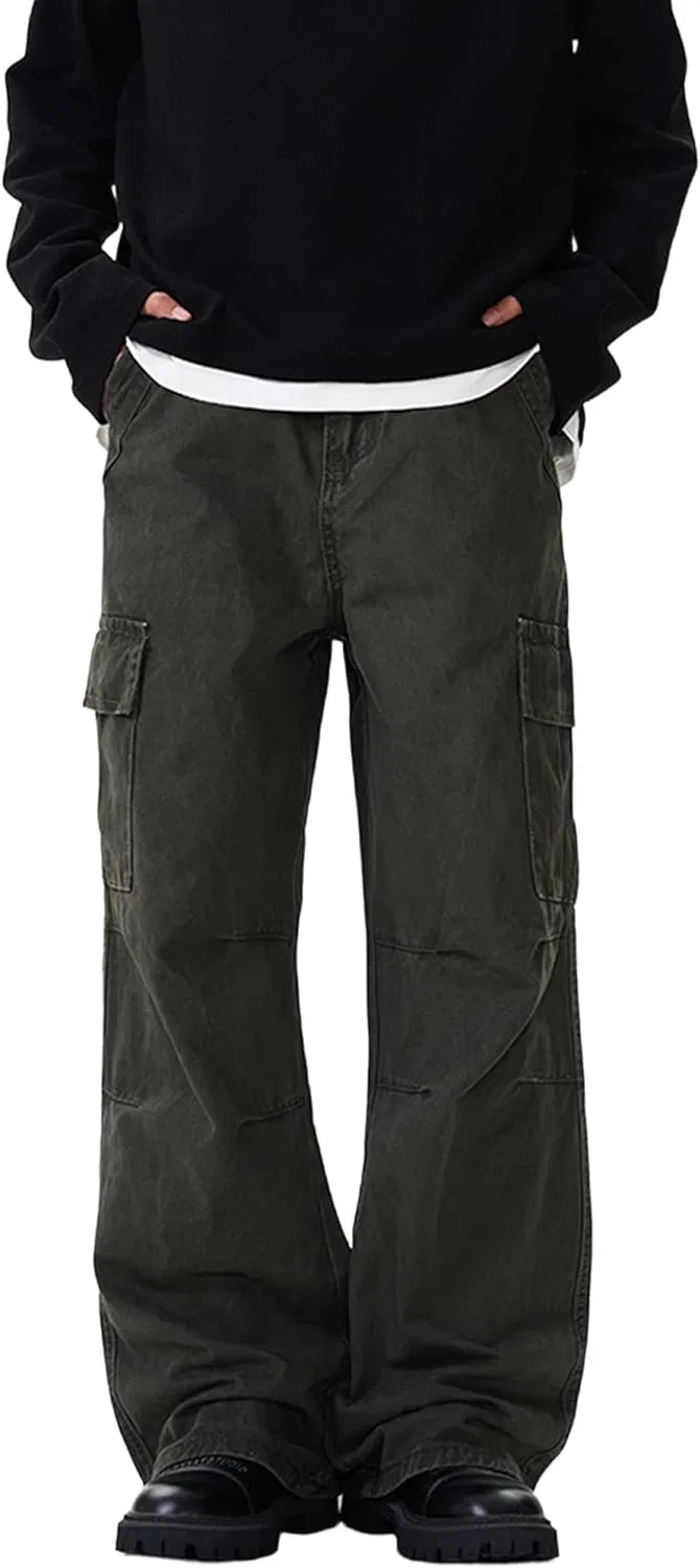 Джинсы карго мешковатые, Army Green