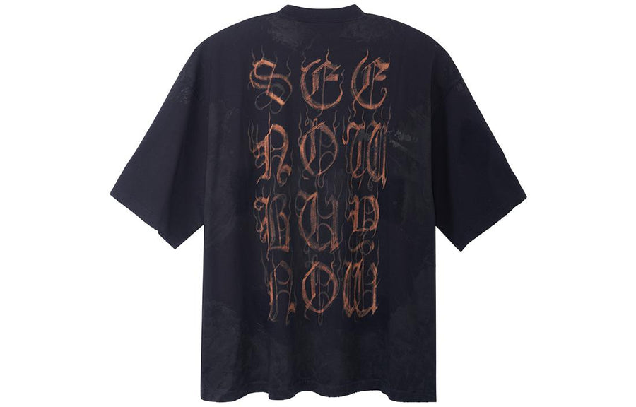 Футболка Balenciaga Heavy Metal T-shirt Large Fit 'Black Faded', черный — фото 2