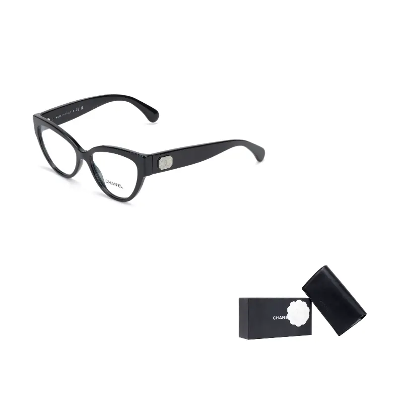 

CHANEL Ацетатные очки-кошачий глаз для женщин черные, Black