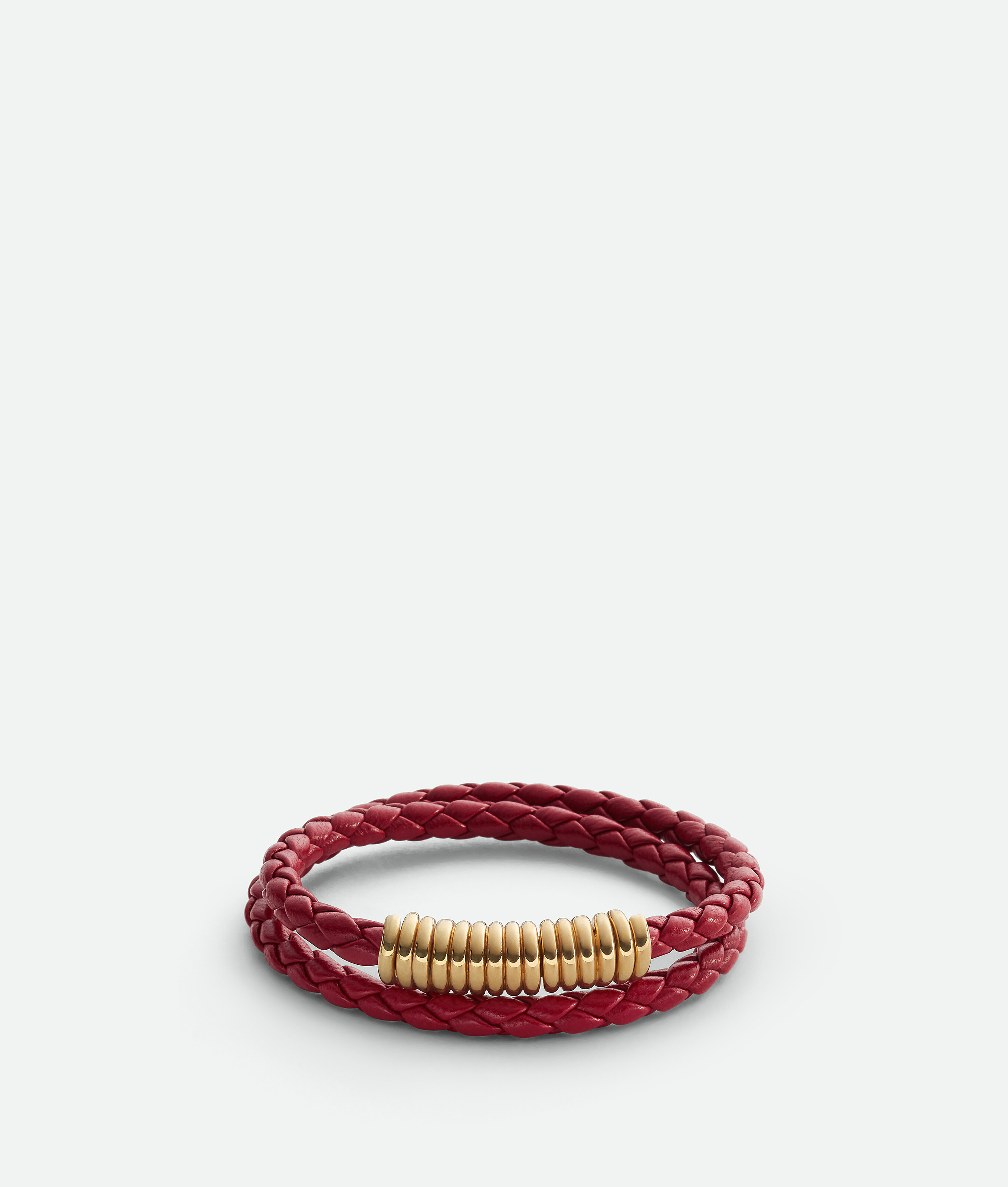 

Curl leather bracelet BOTTEGA VENETA, темно-красный