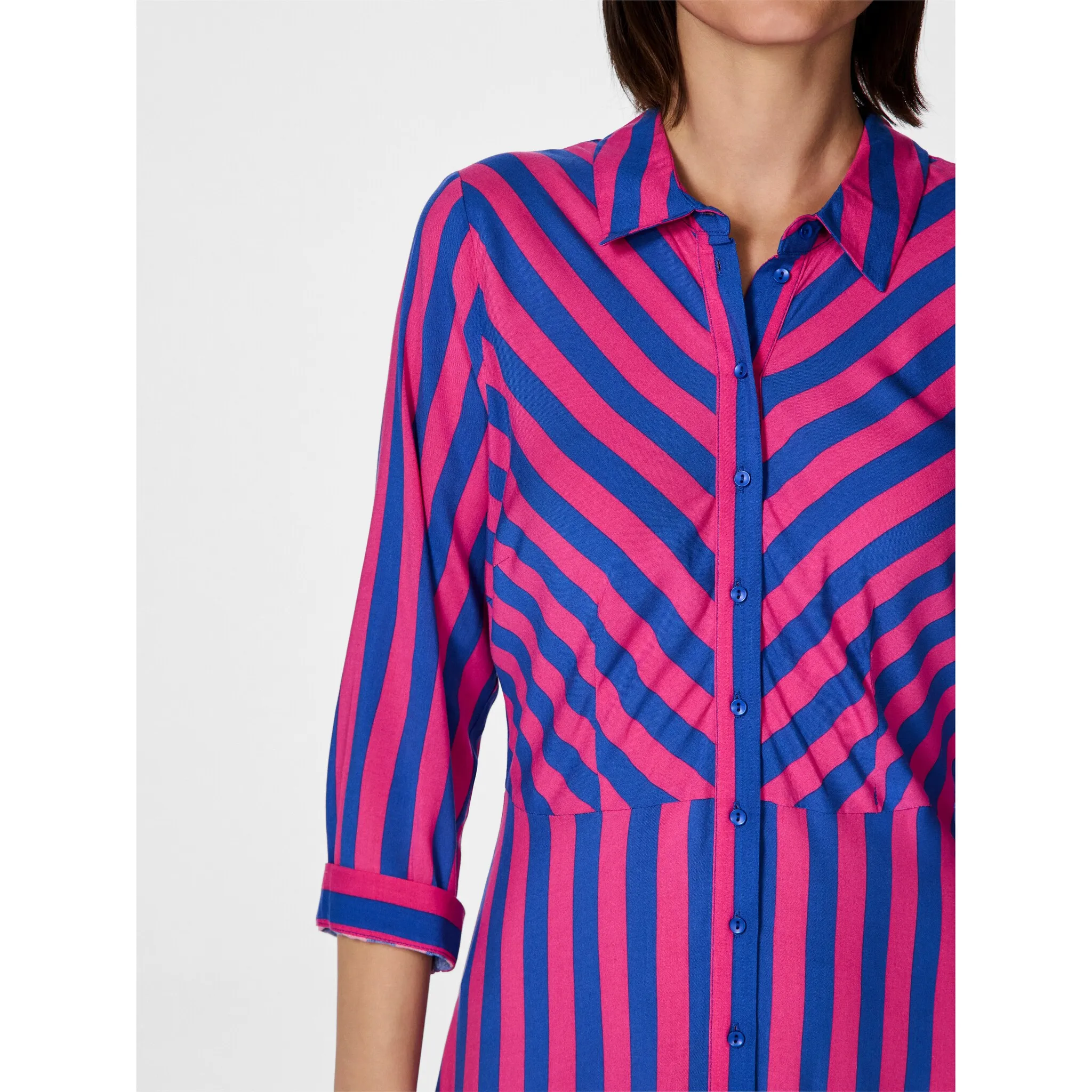 

Платье-рубашка Y.A.S "YASSAVANNA LONG SHIRT DRESS", с рукавами 3/4, синий