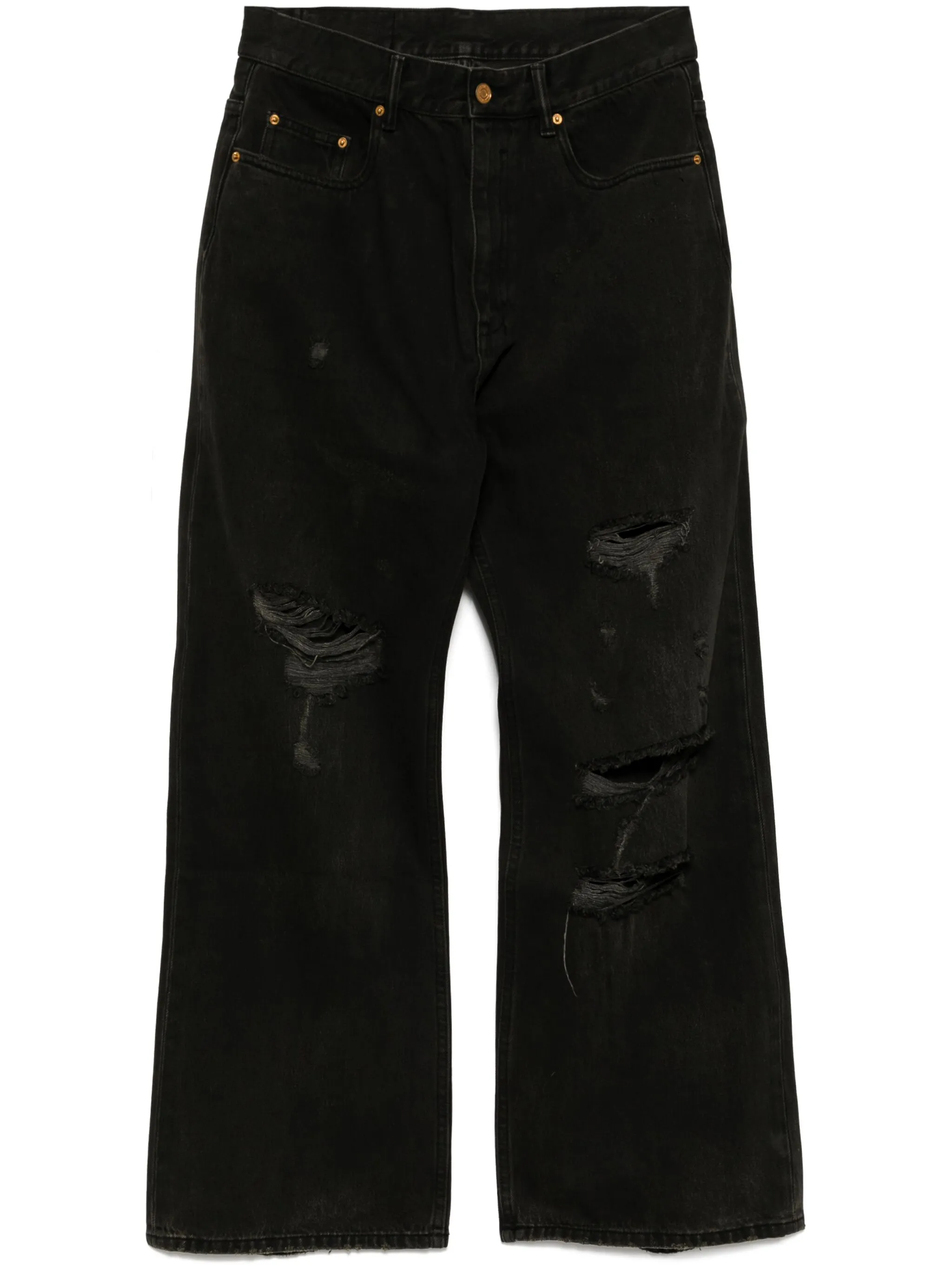 

Широкие джинсы с прорезями Croquis, черный