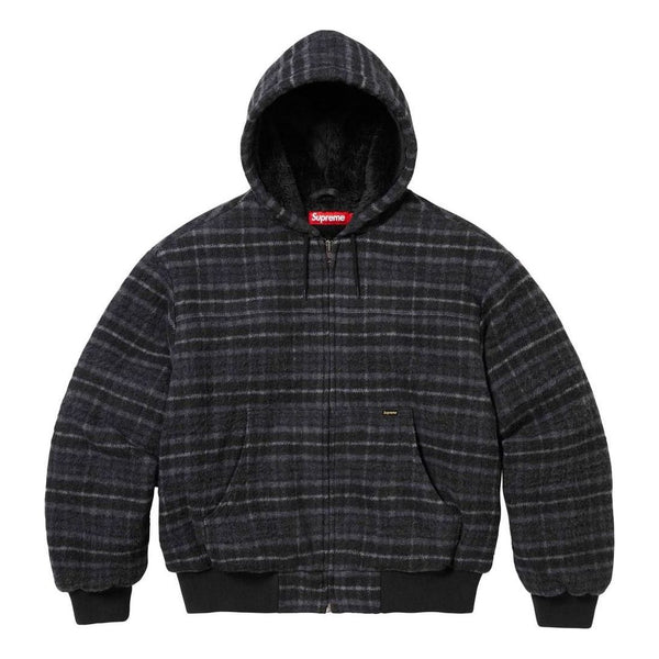 

Куртка plaid wool hooded work jacket 'black grey' Supreme, черный