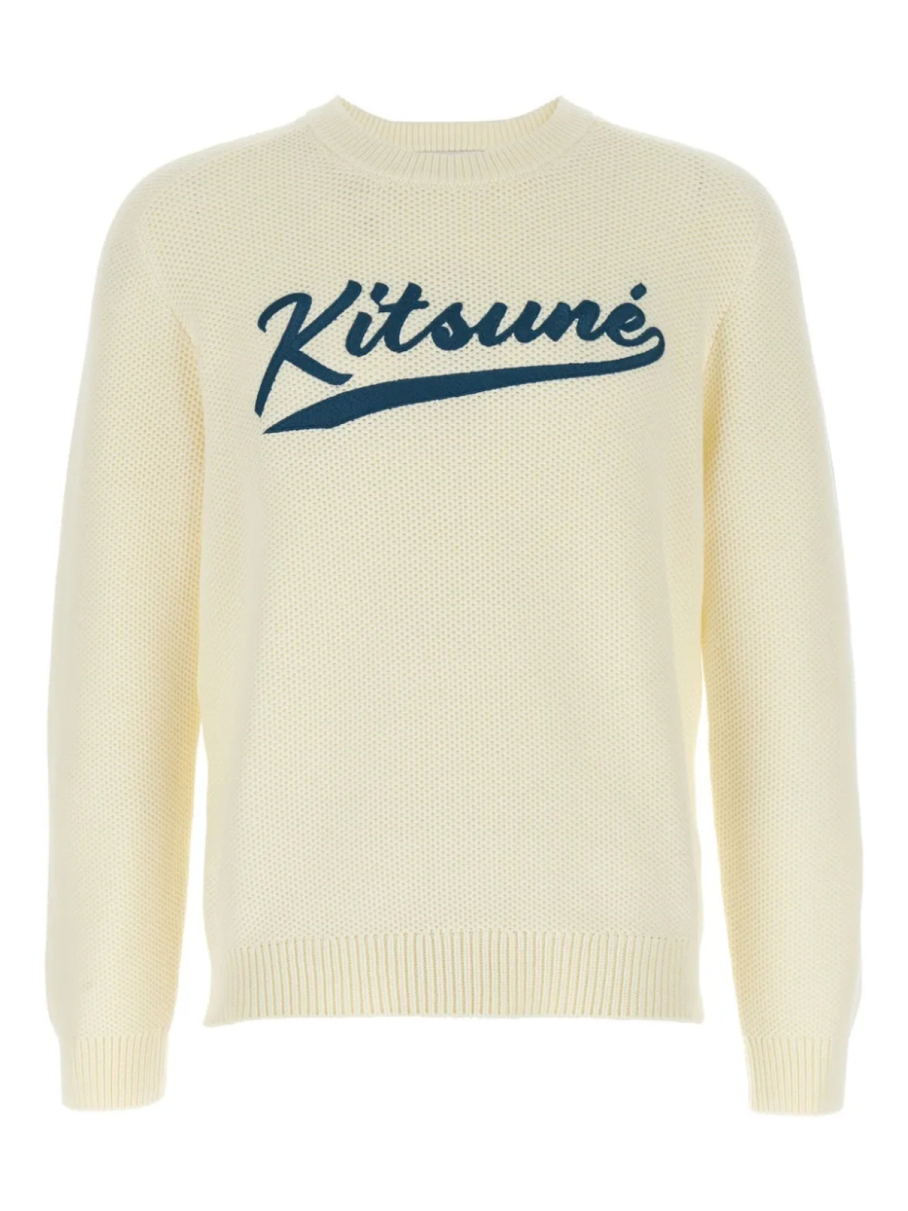 

Логотип Университетский свитер Maison Kitsuné, белый