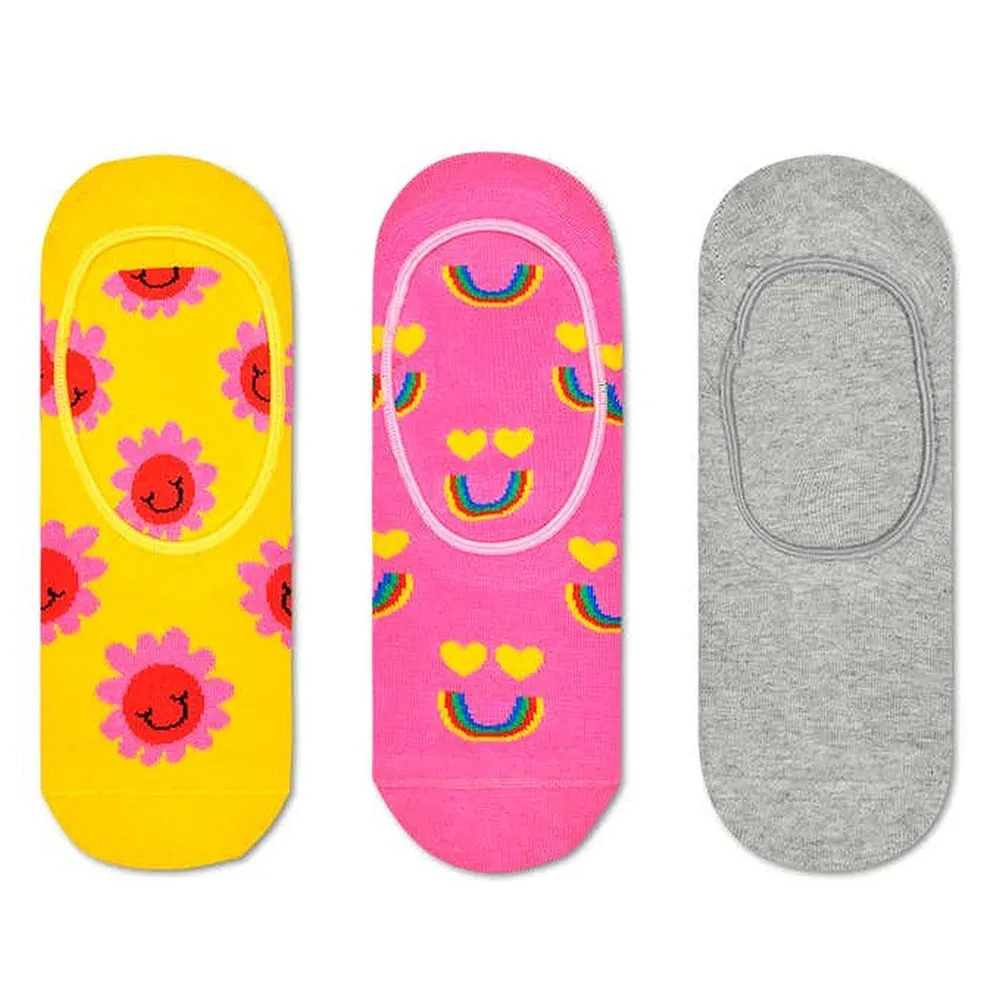 

Носки 3 шт Happy Socks Smiling Face Liner long, разноцветный