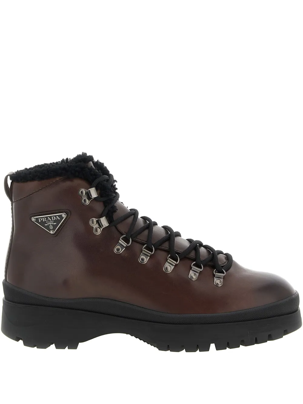 

Ботинки Brixxen с логотипом и каблуком 40 мм Prada, коричневый