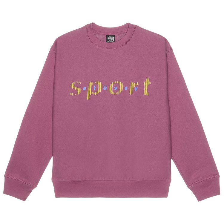 

Толстовка Stussy Dot Sport Crew Sweatshirt Berry, розовый