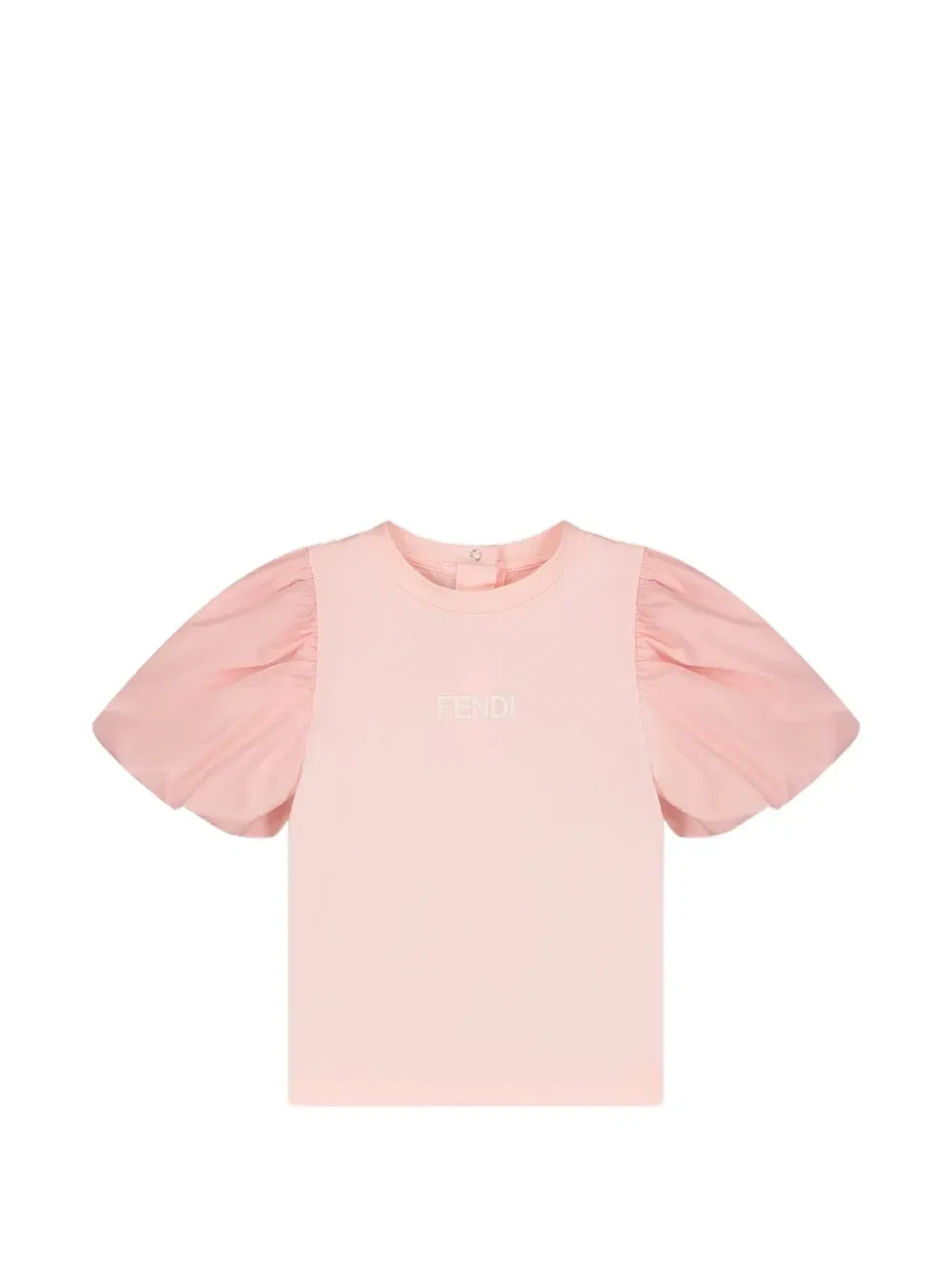 Футболка с буфами Fendi Kids, розовый