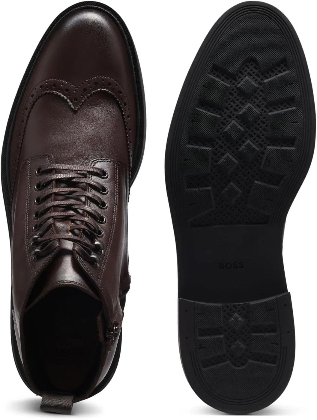 Ботильоны BOSS Men's Calev_halb_ltbrfb, Dark Brown — фото 4