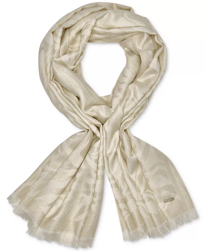 

Шарф Metallic Wrap Calvin Klein, коричневый/бежевый