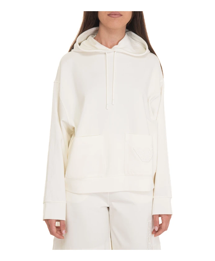 

Вязаная толстовка Milano с логотипом. Emporio Armani, белый