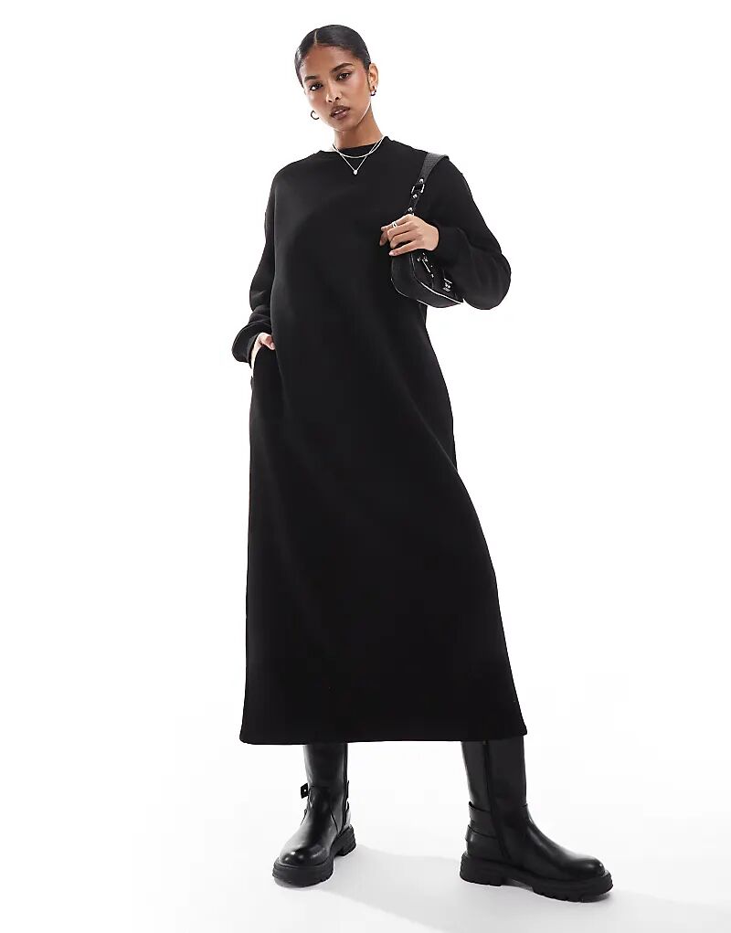 

Свободное платье-миди черного цвета ASOS DESIGN