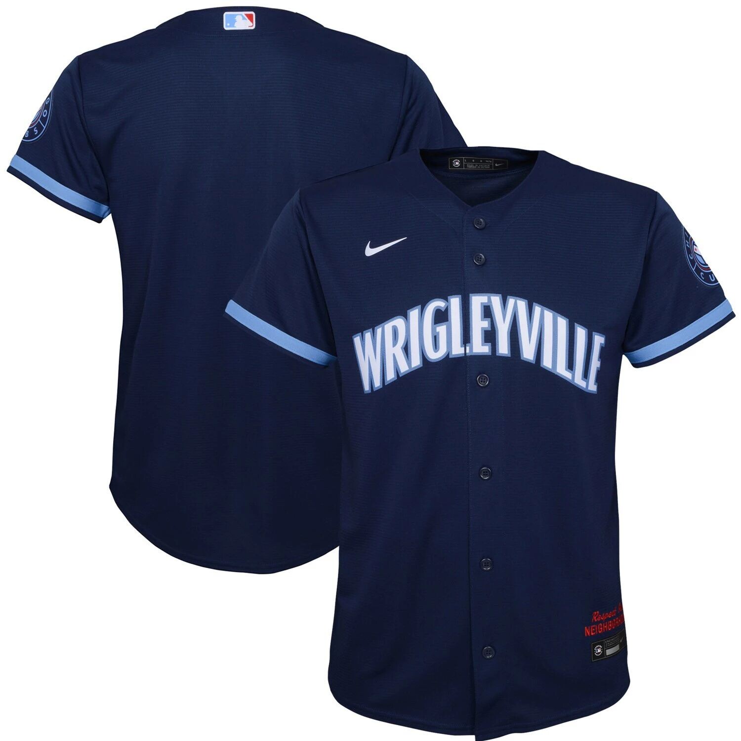 

Реплика молодежной майки Nike Navy Chicago Cubs 2021 City Connect Nike
