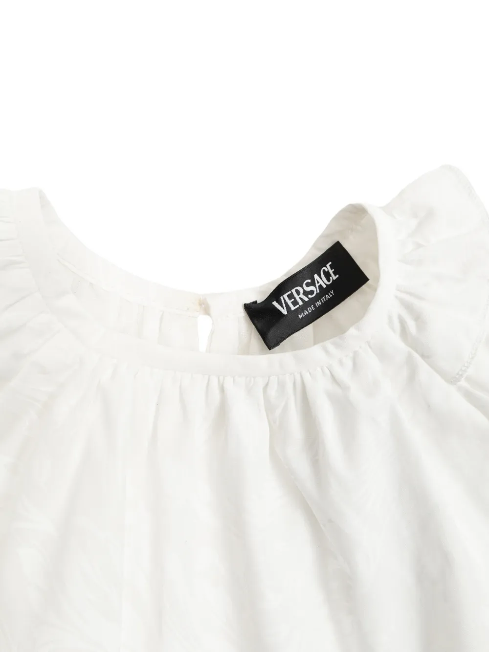 Комплект с цветочным платьем с оборками Versace Kids, белый — фото 3