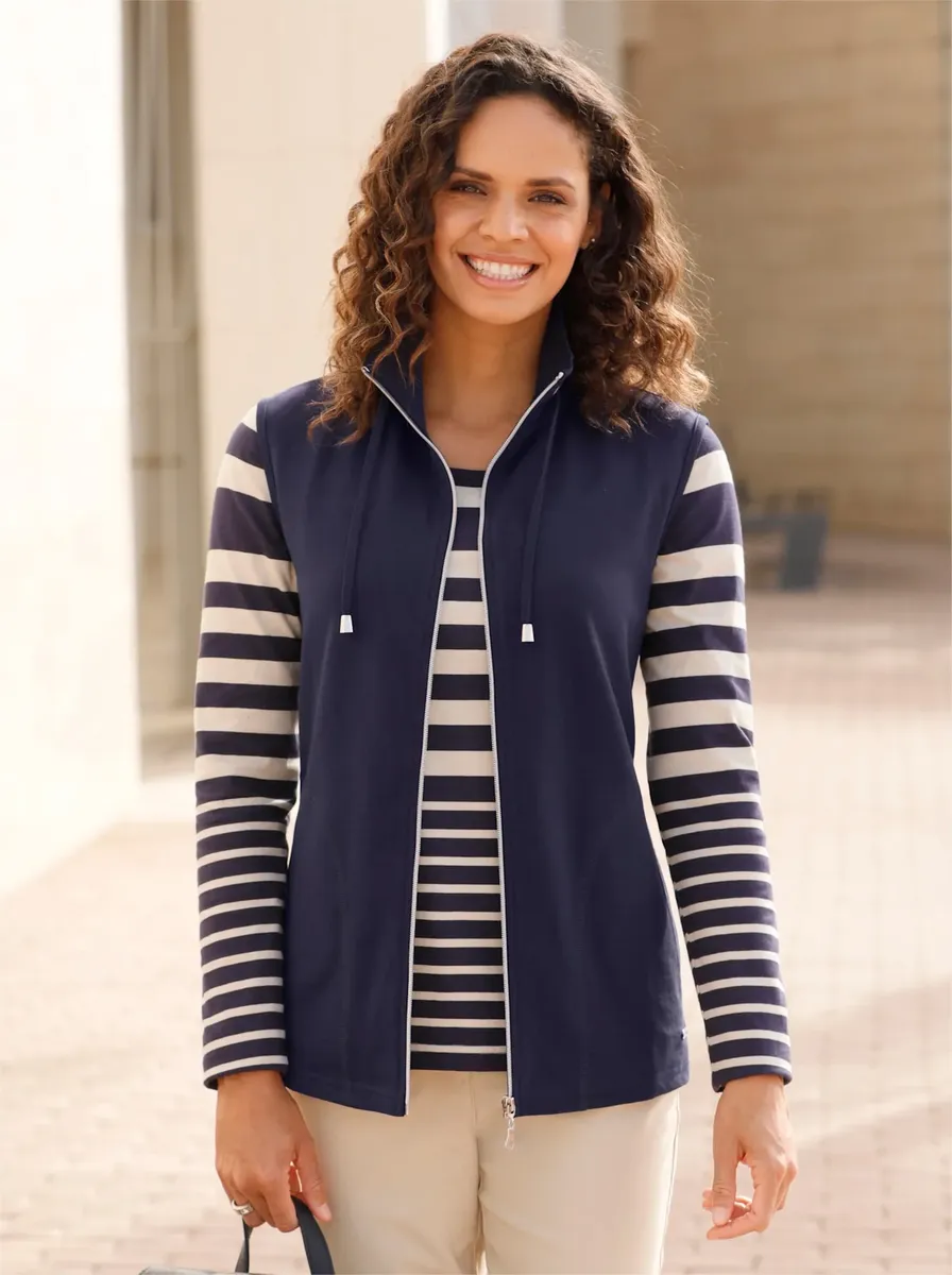 

Жилет-рубашка в стиле casual Casual Looks, цвет морской волны