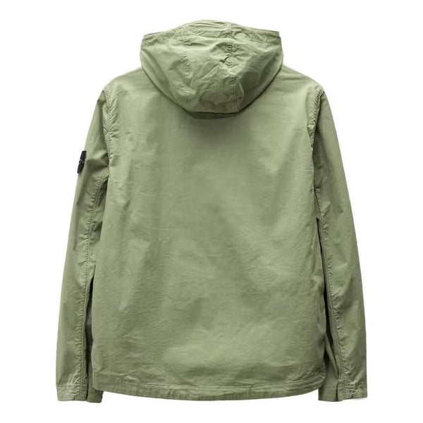 Куртка supima cotton twill stretch hooded jacket 'sage' Stone Island, зеленый — фото 2