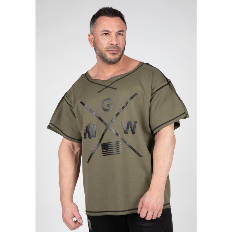 

Мужская футболка для бодибилдинга GORILLA WEAR Sheldon Green с коротким рукавом