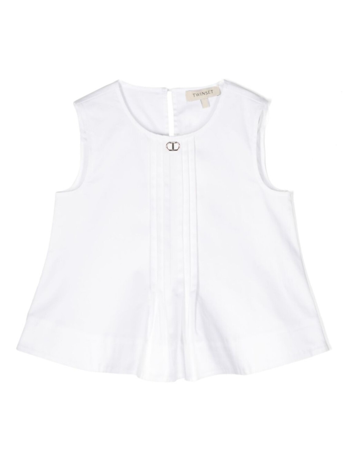 

Twinset топ с логотипом и складками, белый