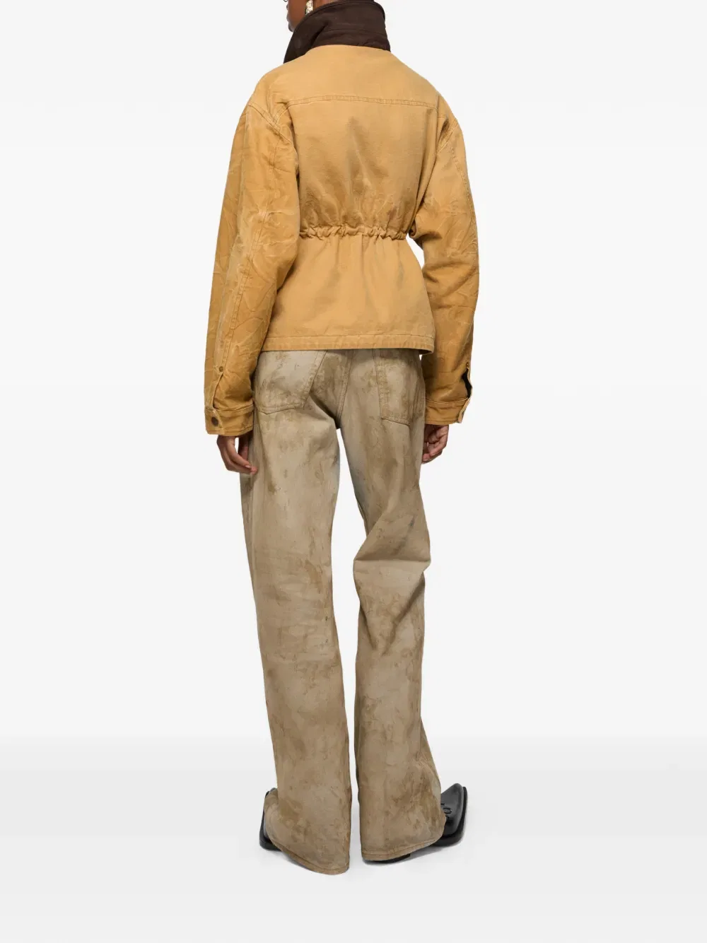 Куртка с воротником на шнуровке Acne Studios, нейтральный — фото 3