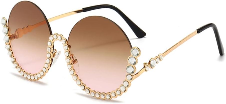 

MUTYNE Винтажные круглые солнцезащитные очки с бриллиантами для женщин, сексуальные, роскошные, полуовальные, с кристаллами, в стиле ретро, ​​модные солнцезащитные очки со стразами, C5