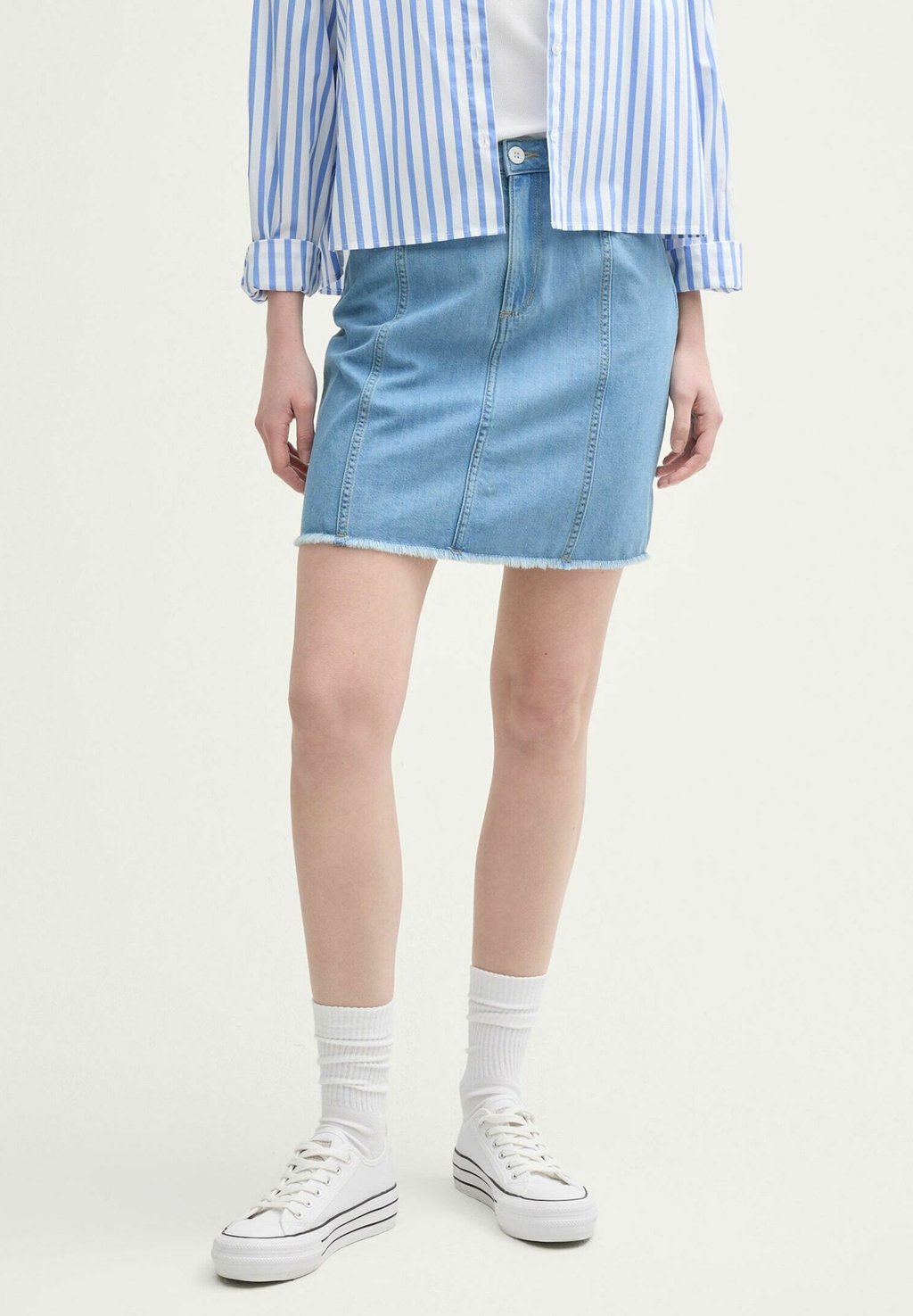 

Джинсовая юбка Mini skirt TOM TAILOR DENIM, цвет Used Bleached Blue Denim
