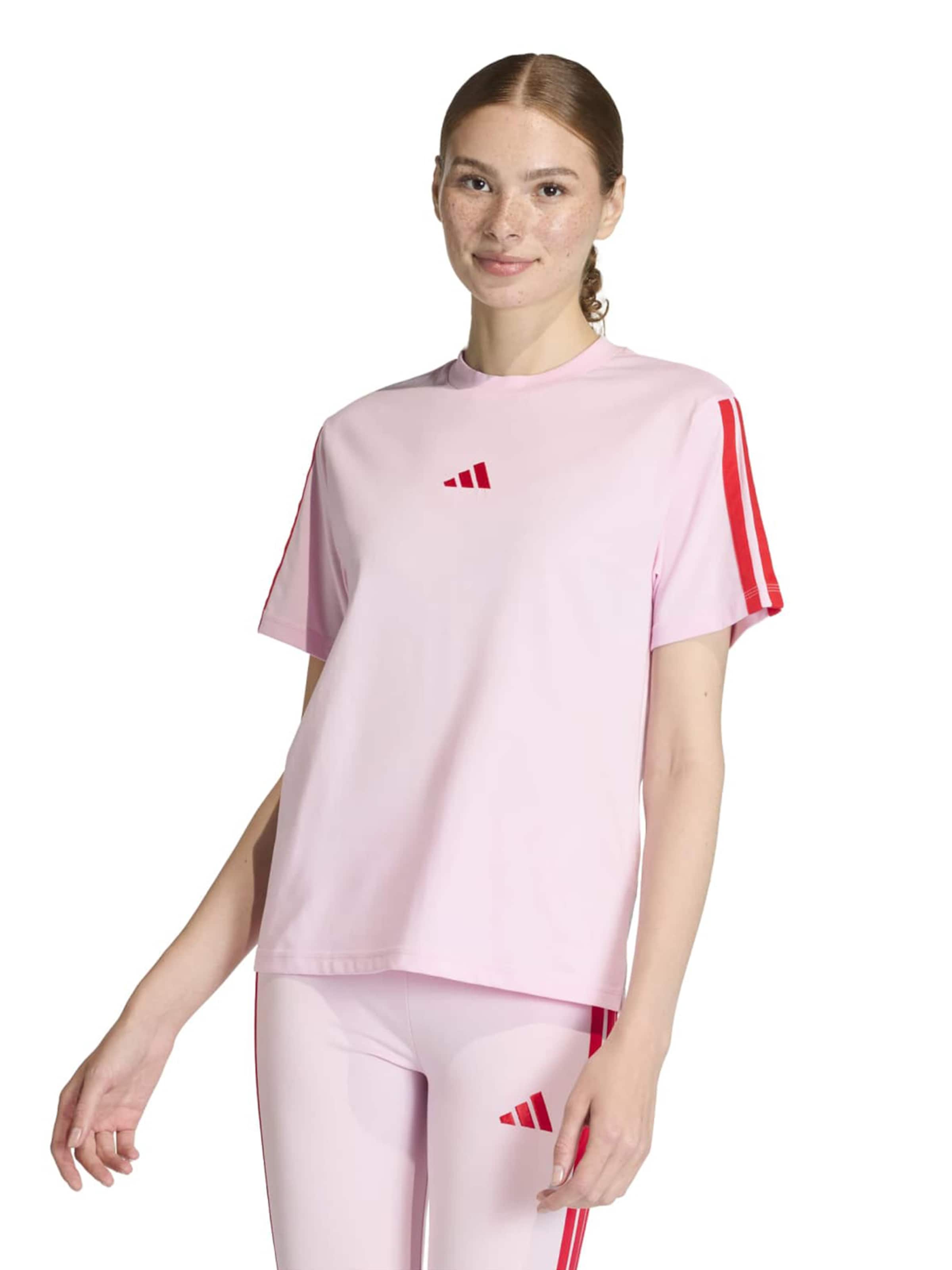 Adidas Sportswear Футболка Performance в пастельно-розовом цвете — фото 2
