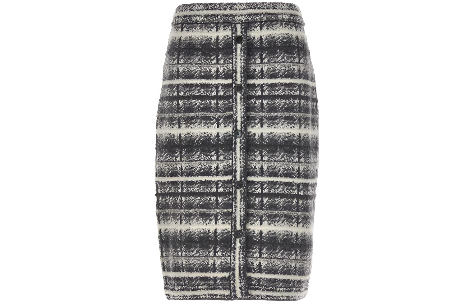 

Юбка миди в клетку тартан THOM BROWNE, серый