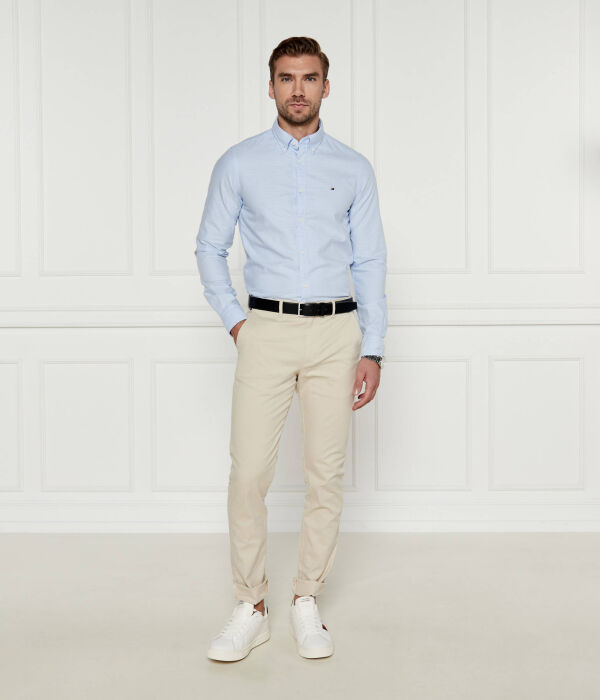Рубашка мужская Tommy Hilfiger хлопковая, бирюзовый — фото 2