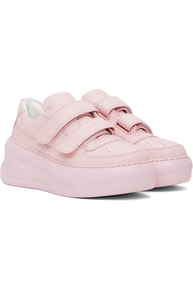 Кроссовки на платформе с липучками Acne Studios, розовый — фото 4