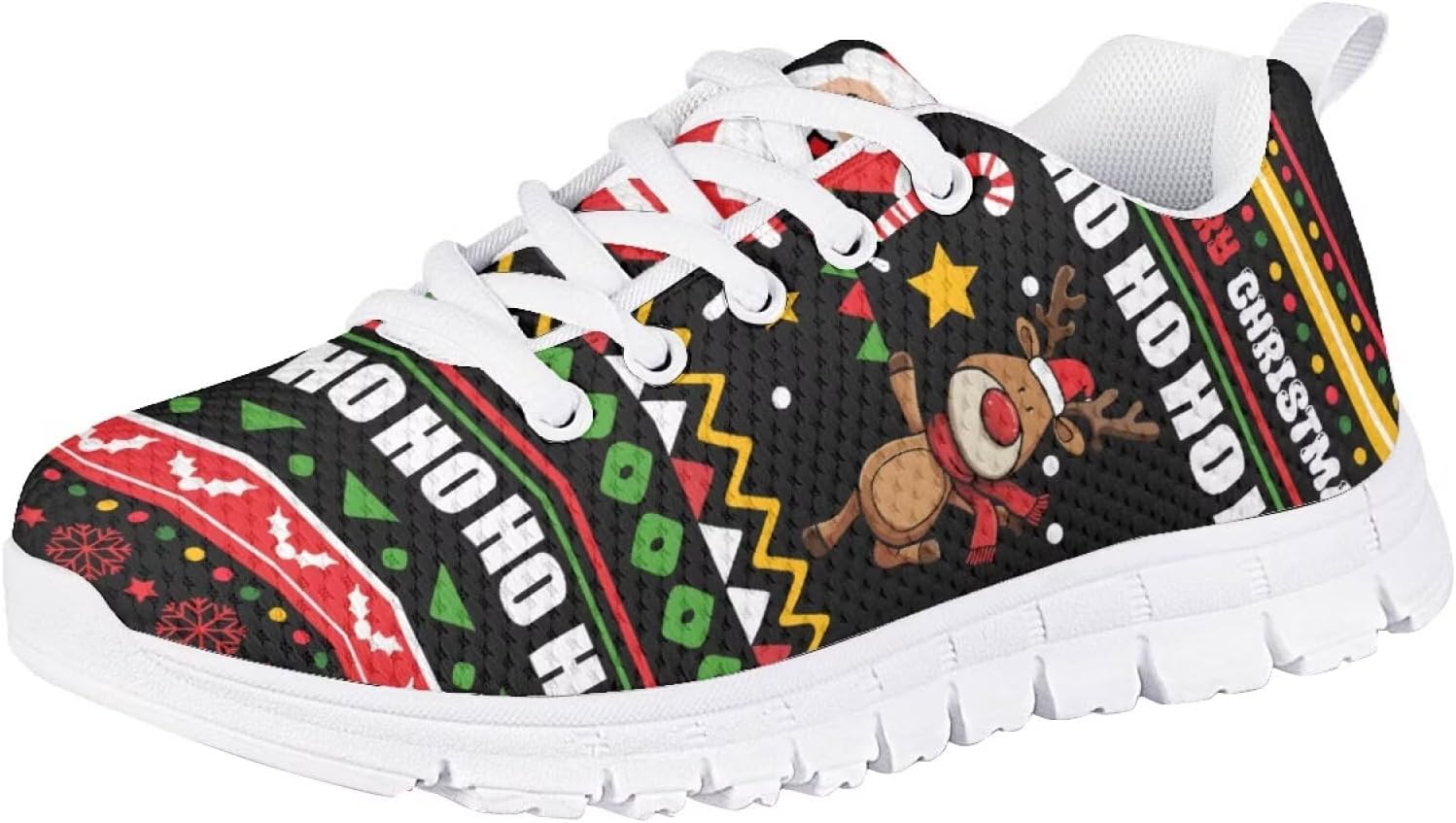 

Модные детские кроссовки для девочек, повседневная обувь для отпуска Fonplted, Christmas Deer