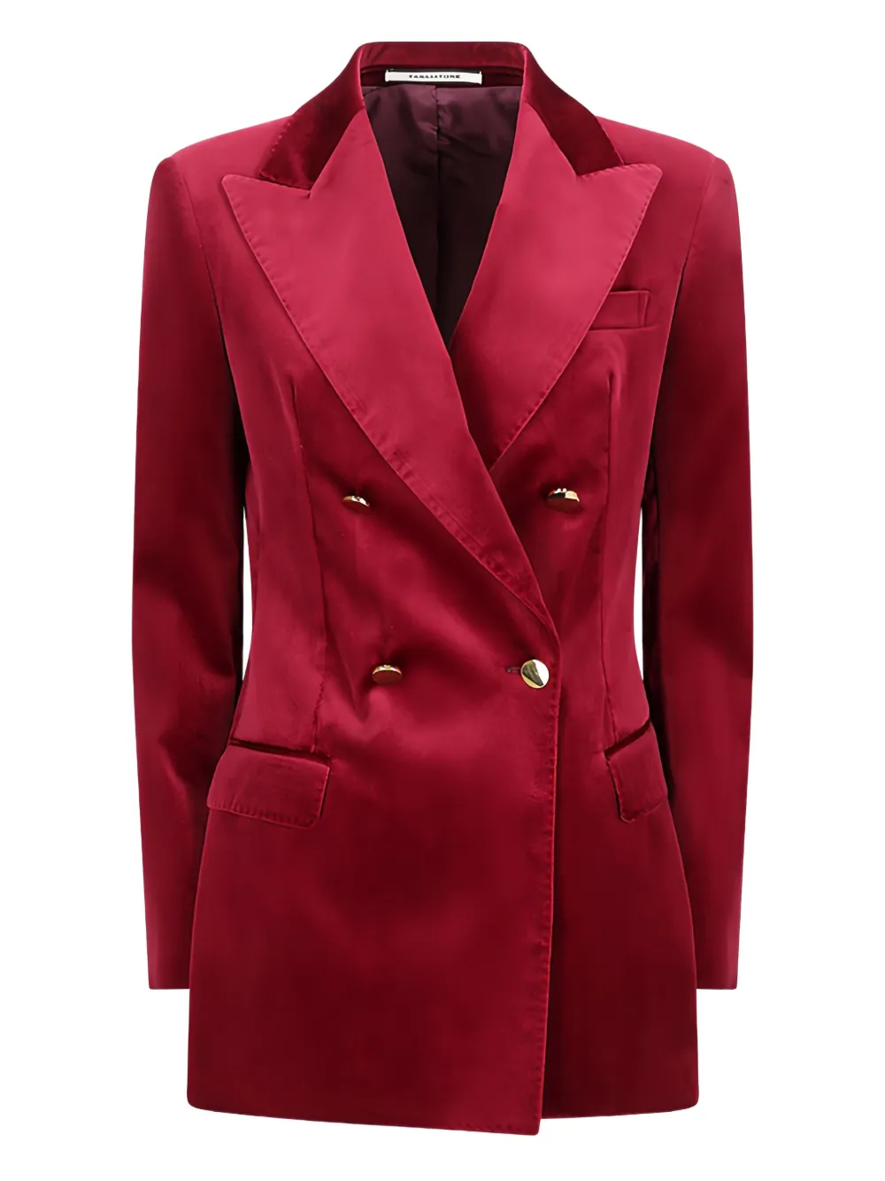 

Двубортный бархатный пиджак TAGLIATORE, красный