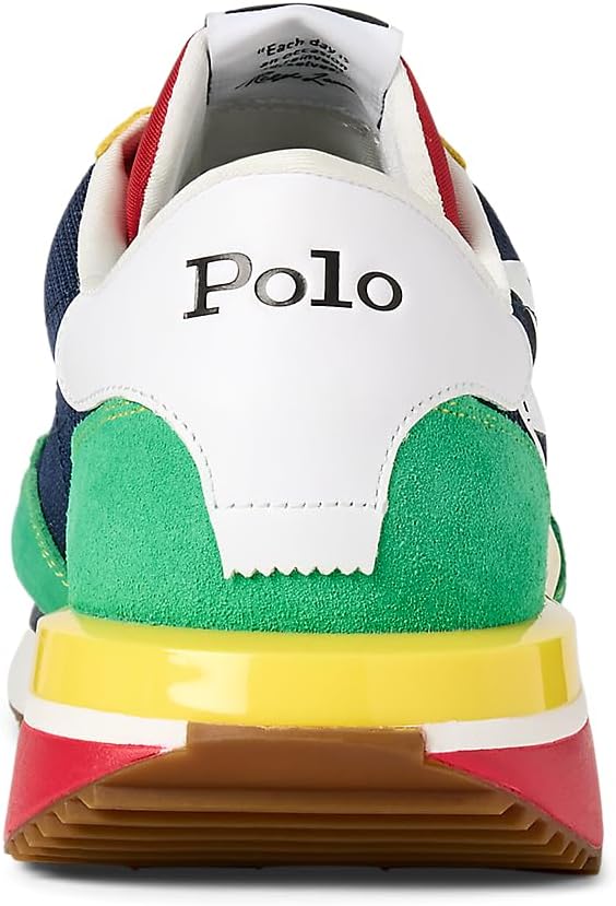 Polo Ralph Lauren мужские кроссовки из замши и нейлона, низкие, на шнурках, Newport Navy Multi — фото 2