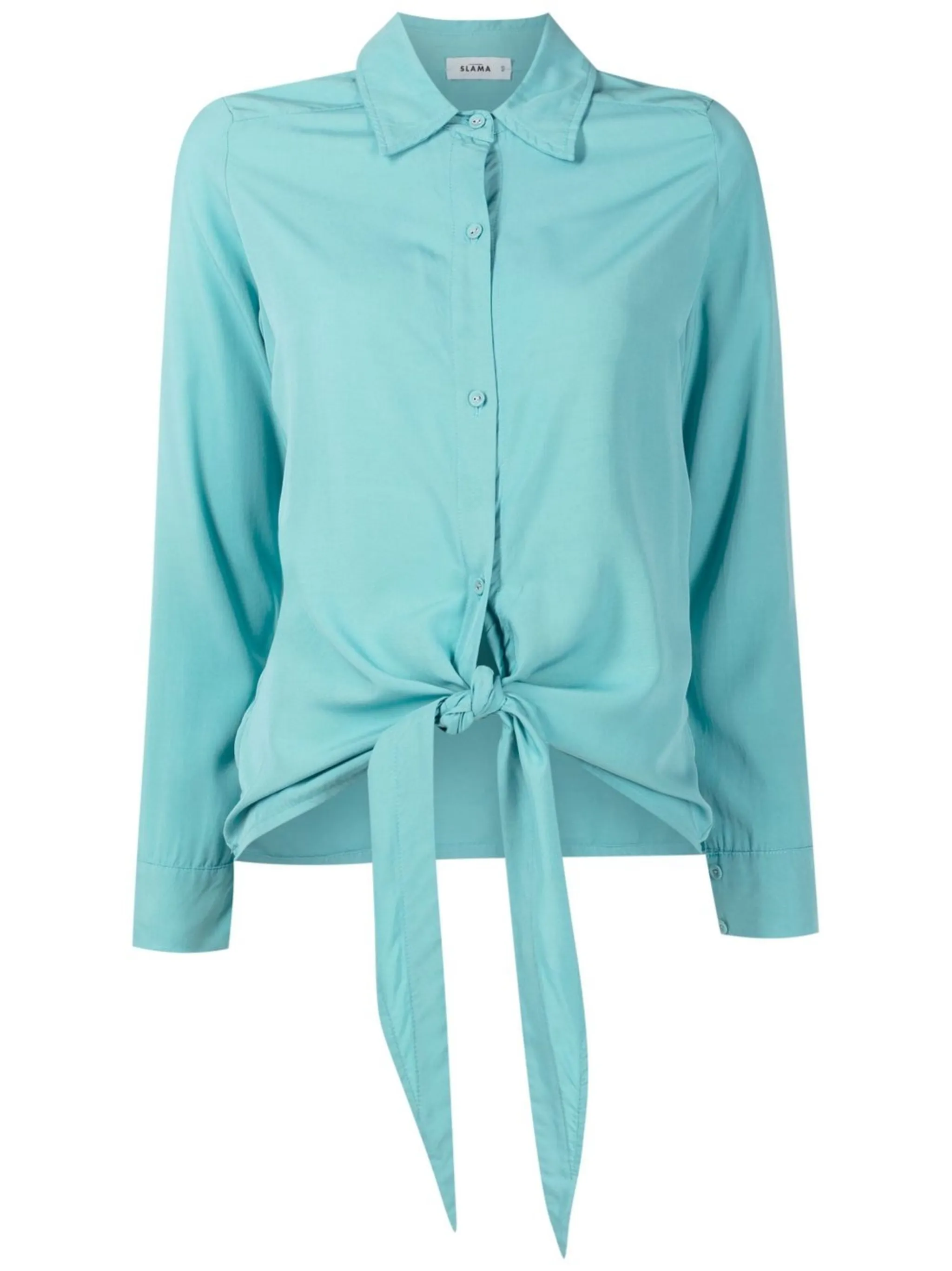 

Рубашка с длинными рукавами и завязками Amir Slama, синий