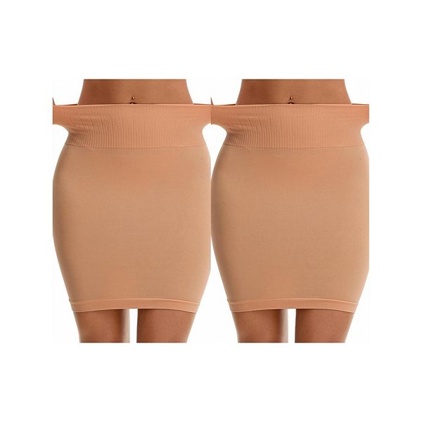 

2 упаковки женских полукомбинезонов с высокой талией для контроля живота Inspire Chic, Dark Beige