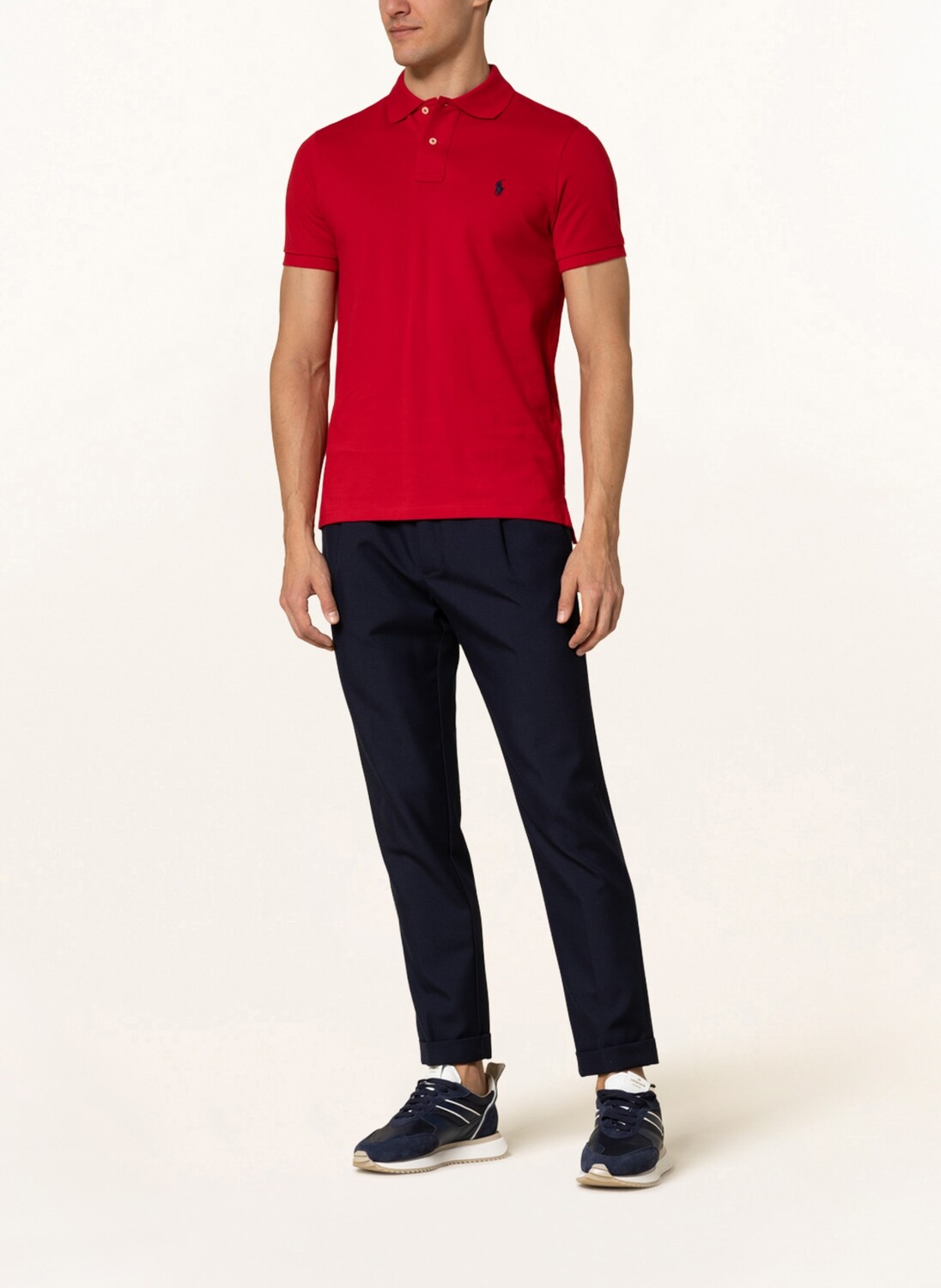 Рубашка-Поло из пике на заказ узкого кроя Polo Ralph Lauren, красный — фото 2