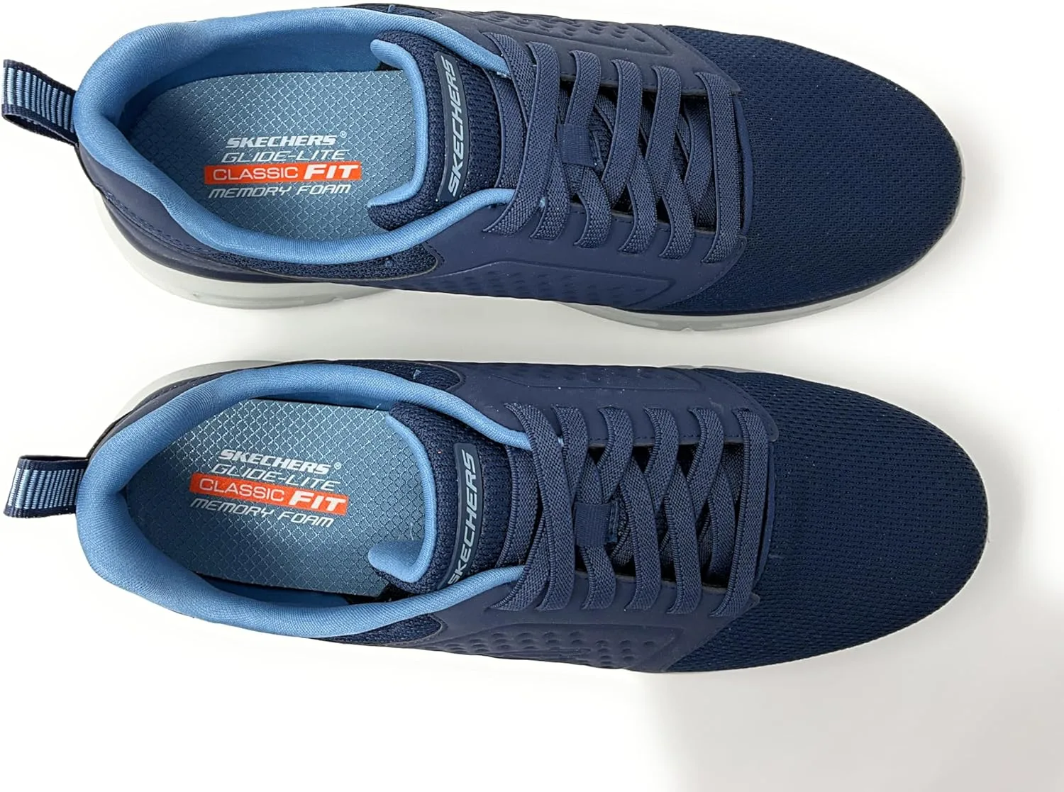 Мужские кроссовки Skechers Glide-Lite Classic Fit с эффектом памяти, темно-синий — фото 4