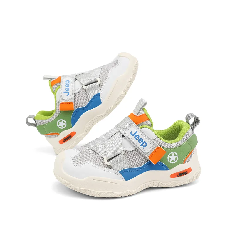 Детские кроссовки лоу-топ из искусственной кожи и текстиля Jeep, Matcha Green/Light Star Gray — фото 2