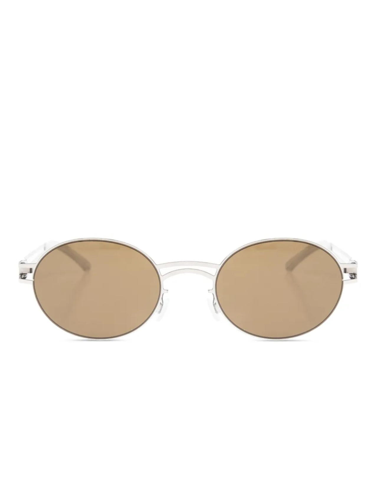 

Mykita солнцезащитные очки в овальной оправе, серебряный