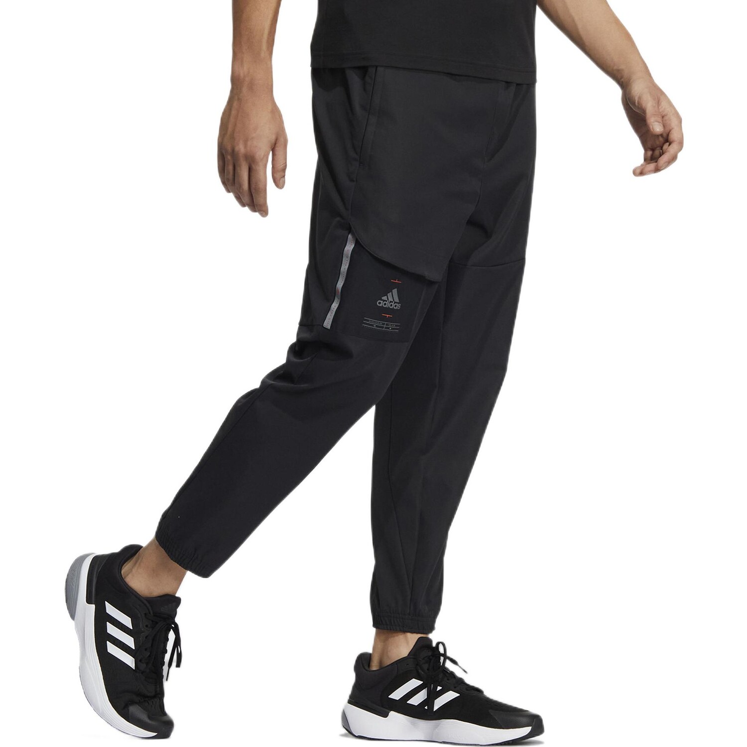 Спортивные штаны мужские Adidas с карманами, черный — фото 4
