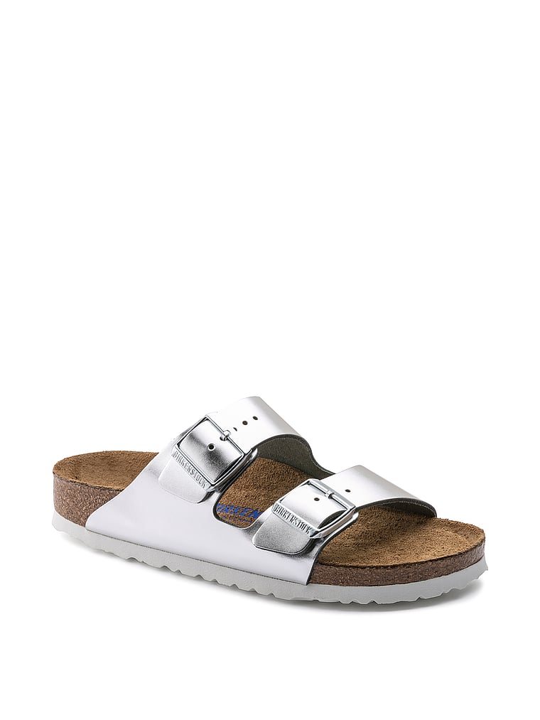 Сандалии с мягкой стелькой Arizona Birkenstock, серебряный