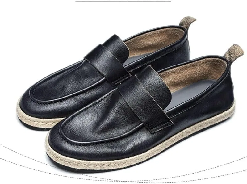 Лоферы мужские кожаные, Slip-On, Black DHFIRUFSHLO — фото 3