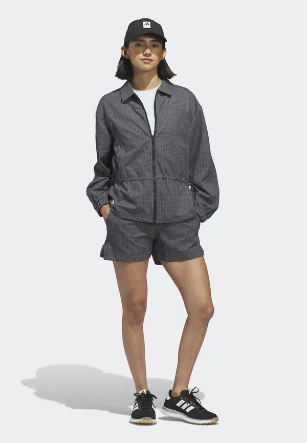 Универсальная тренировочная куртка с баской и сетчатой структурой Adidas Golf, Black — фото 2