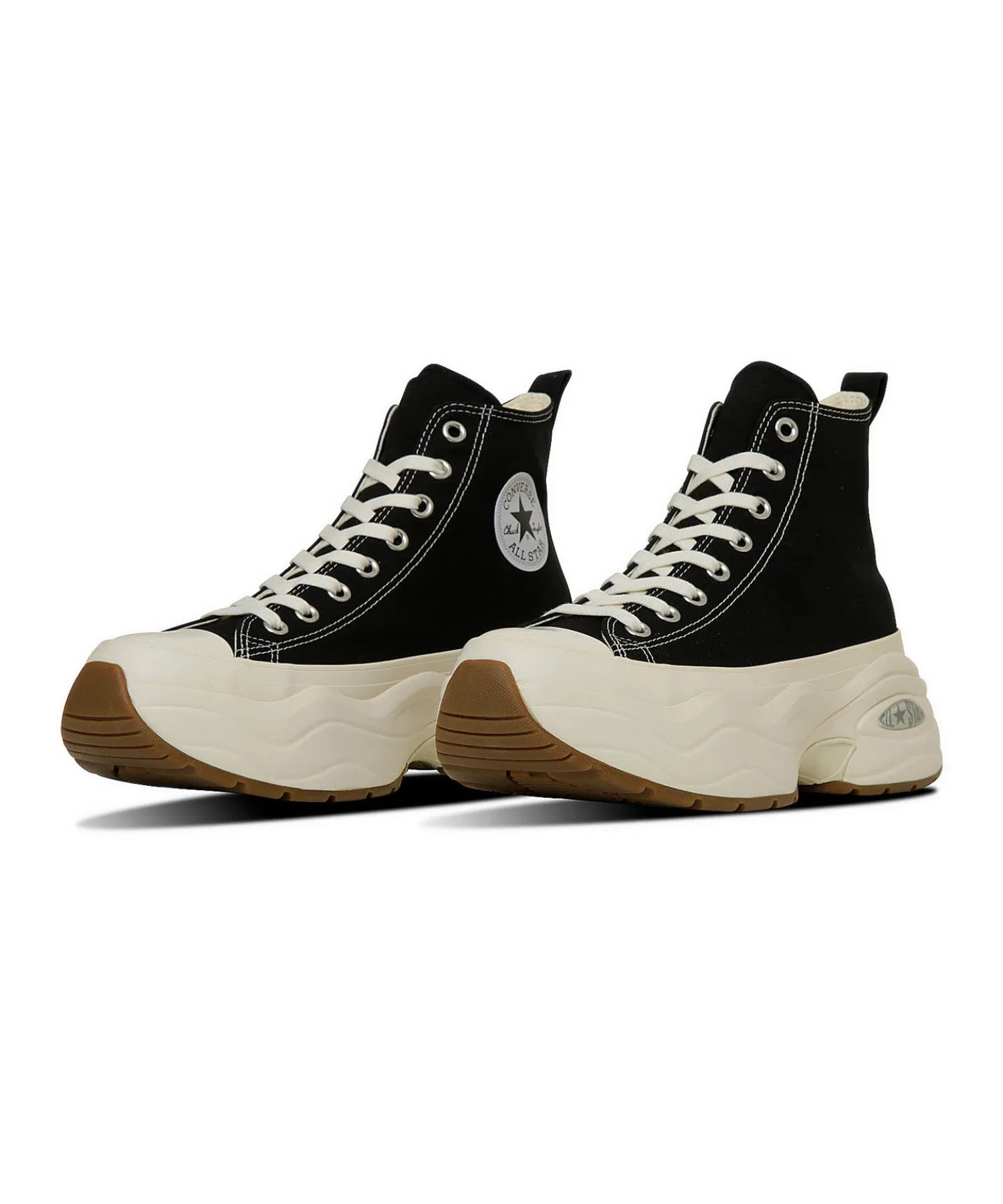 Унисекс кроссовки CONVERSE ALL STAR SURGETRAINER HI на толстой подошве чёрные