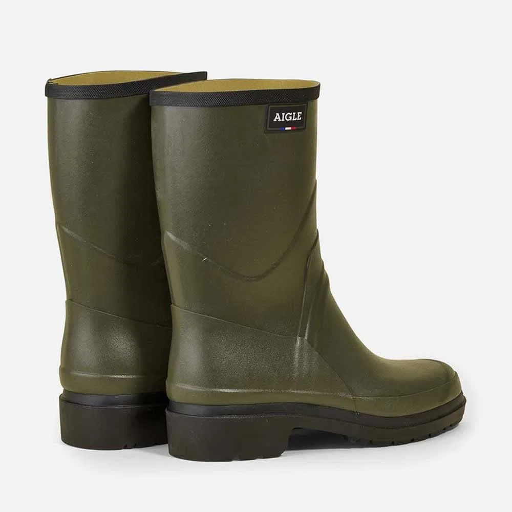 Рабочие резиновые ботинки Aigle унисекс для взрослых из кожи бизона, Verde Khaki — фото 4