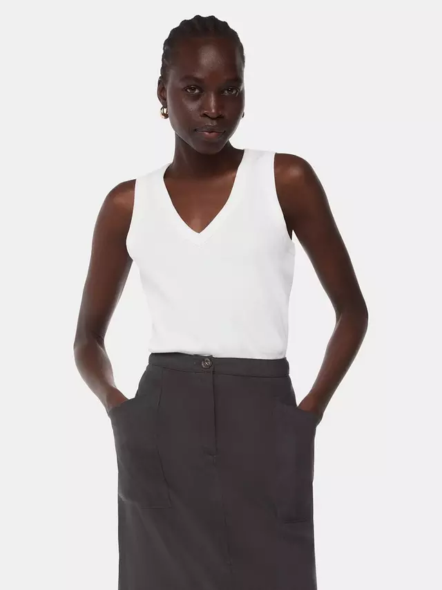 

Топ Whistles Ellis V Neck Jersey, белый